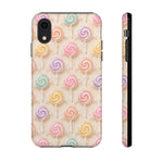 Pastel Swirl Lollipops Tough Case | Candy Pattern Phone Cover