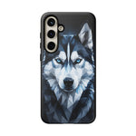 Siberian Husky Geometric Diamond Art Tough Phone Case
