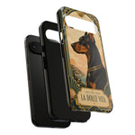 Doberman Art Deco 'La Dolce Vita' Phone Case | Vintage Dog Design