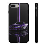 R33 Skyline Phone Case, Purple 97 JDM Sports Car Stripe Studio Cover
