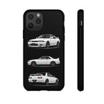 R32 Skyline Phone Case White, Three-View Vector Cover, Gift GTR Fans