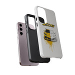 Z06 Corvette Phone Case, Yellow Sketch Reveal Chrome Cover