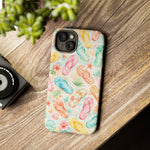 Watercolor Flip Flops pattern Tough Case | Beach Shells Phone Cover