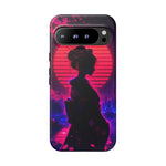 Neon Geisha Silhouette Phone Case | Tough Cover