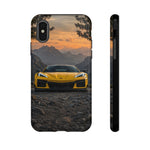 C8 Z06 Corvette Phone Case, Yellow Mountain Dusk Cover, Gift