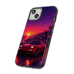 FD RX-7 Retro Sunset Sports Car Tough Case | Neon Vaporwave Beach Drive