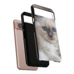 Ragdoll Kitten Phone Case, Blue Eyes Macro Portrait Cover, Gift