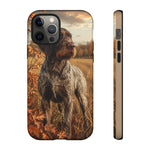 German Wirehaired Pointer Autumn Art Tough Phone Case