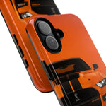 Orange Mustang Art Phone Case, GT500 American Muscle Car Tough Cover for Male