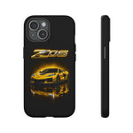 Z06 Corvette Phone Case, Yellow Neon Chrome Studio Cover