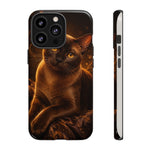 Burmese Golden Sable Portrait Art Tough Phone Case
