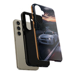 Skyline GT-R R34 White Nurburgring Speed Art Tough Phone Case