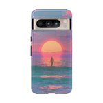Vaporwave Ocean Sunset Tough Phone Case Cover Gift Art