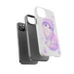Pastel Cat Beanie Phone Case, Glitch Color Block Cover, Gift