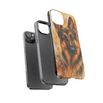 German Shepherd Loyal Watercolor Portrait Art Tough Phone Case