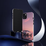 Silver Skyline R34 at Sunset Phone Case | Car Reflection Sky Case