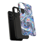 Chrome Metallic Swirl  Art Tough Phone Case