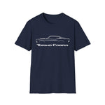 1970 Torino Cobra Outline Silhouette Muscle T-Shirt Line Art Silhouette Emblem Car Fan Gift