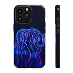 Neon Blue Tiger phone case | tough protective cover