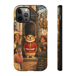 Corgi Royal Guard phone case | Cute British corgi soldier illustration