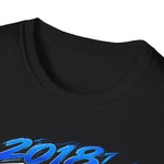 2018 Demon RT Muscle Car T-Shirt — Blue Dodge Challenger Racing Tee
