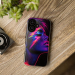 Neon Lightning Face 80s phone case | Tough Case