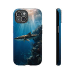 Cobia Reef Phone Case, Shaft of Light Ocean Fishing Tough Cover
