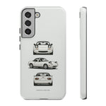 1989 Miata White Triple View Roadster Tough Phone Case Cover