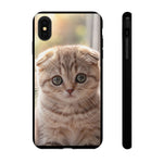Scottish Fold Kitten Phone Case, Macro Close-Up Portrait Cover