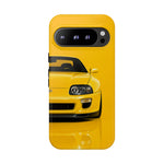 Yellow Supra Phone Case, MK4 90s JDM Legend Tough Protective Cover for Men