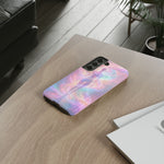 Pastel Aura Phone Case, Swirling Silhouette 3D Cover, Gift