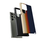 Retro Rainbow Stripe Phone Case | Tough Phone Case