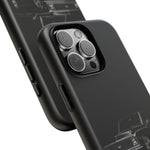 Black Classic C10 Truck Phone Case | Vintage Pickup Reflection, Minimal Auto Design