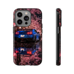 R35 GT-R Cherry Blossom Night Tough Phone Case - Wet Reflection