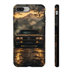 77 Trans Am Phone Case, Black Gold Muscle Car Foggy Backroad Cover