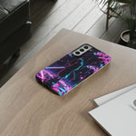 Neon Samurai Katana Rain Vaporwave Art Tough Phone Case