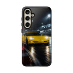 Yellow C5 Z06 Track Day Speed Art Tough Phone Case