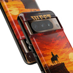 Western Sunset Cowboy Phone Case | Rugged Protective Cover