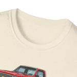1982 Chevy K10 Silverado Red Pickup T-Shirt | Trio Truck Illustration