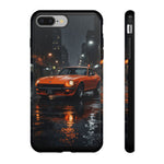 Orange Datsun 240Z on Rainy City Street phone case | Tough Cases
