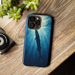 Barracuda Silhouette Phone Case, Sunlit Marine Art Tough Cover