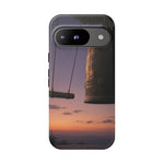 Temple Bell Sunset Phone Case Japan Zen Tough Case