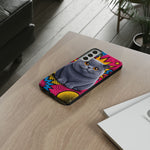 British Shorthair Round Pop Art Tough Phone Case