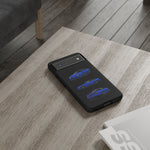 Blue 180SX JDM Sports Car Phone Case Tough Multi View