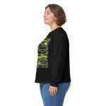 1970 Cuda Muscle Car Long Sleeve Tee | Green Classic Car Graphic