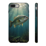 Largemouth Bass Phone Case, Sunlit Underwater Tough Cover, Gift