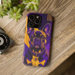 French Bulldog Pop-Art Portrait Tough Phone Case - Purple Gold