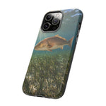 Redfish Phone Case, Seagrass Flat Underwater Art Cover