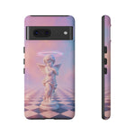 Praying Cherub Statue halo Vaporwave Aesthetic phone case