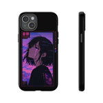 Melancholy Anime Girl Phone Case Vaporwave Tough Case